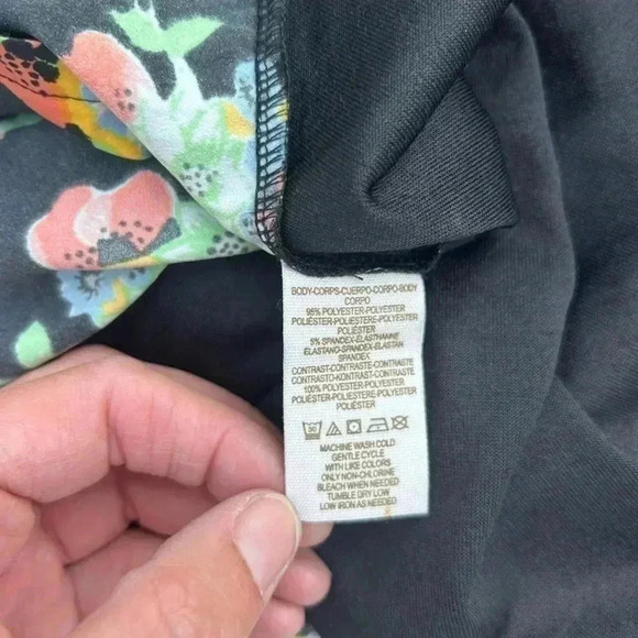 Free people floral satin and velvet mermaid maxi skirt size 4 - Picture 9 of 10